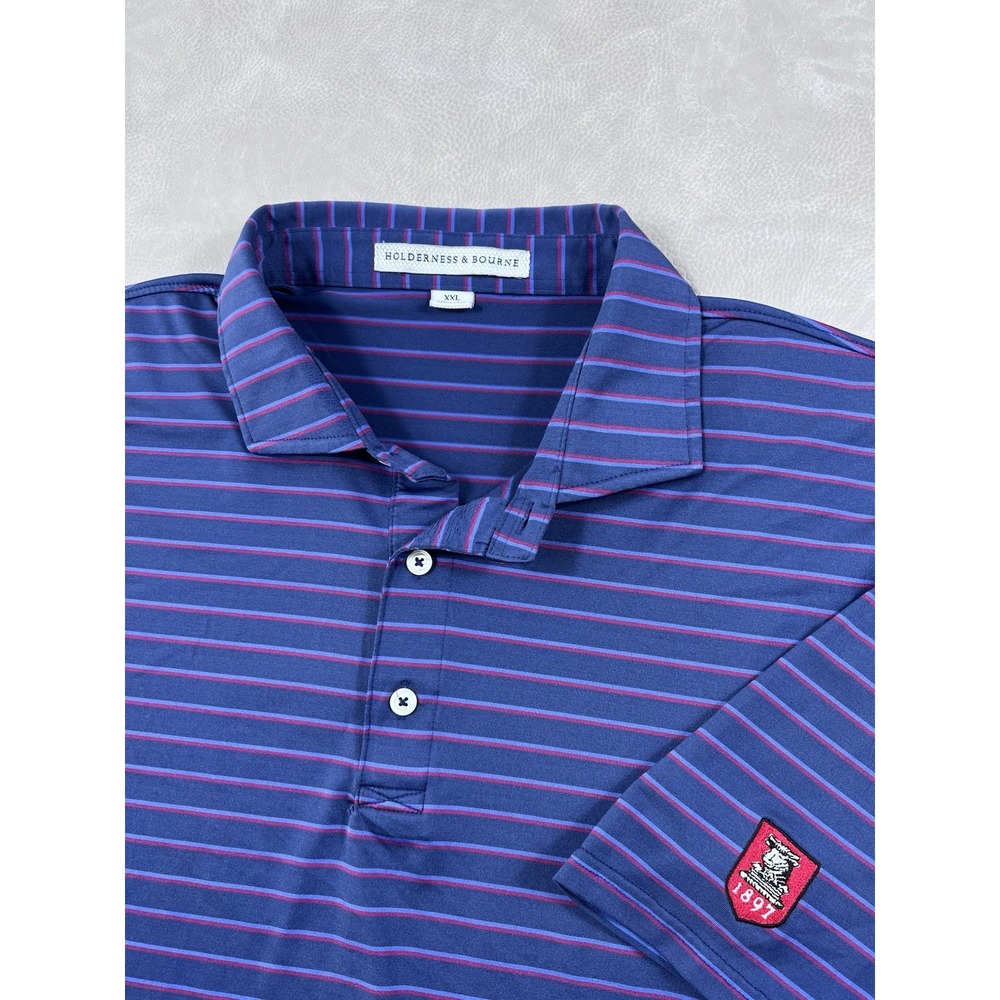 Holderness & Bourne Golf Polo Size XXL Huntingdon Valley Country Club Stripe